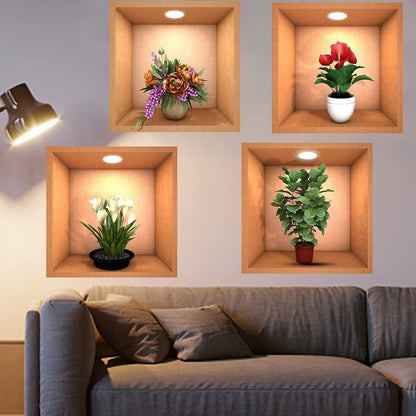 Golden 3D Wall Elegance Sticker