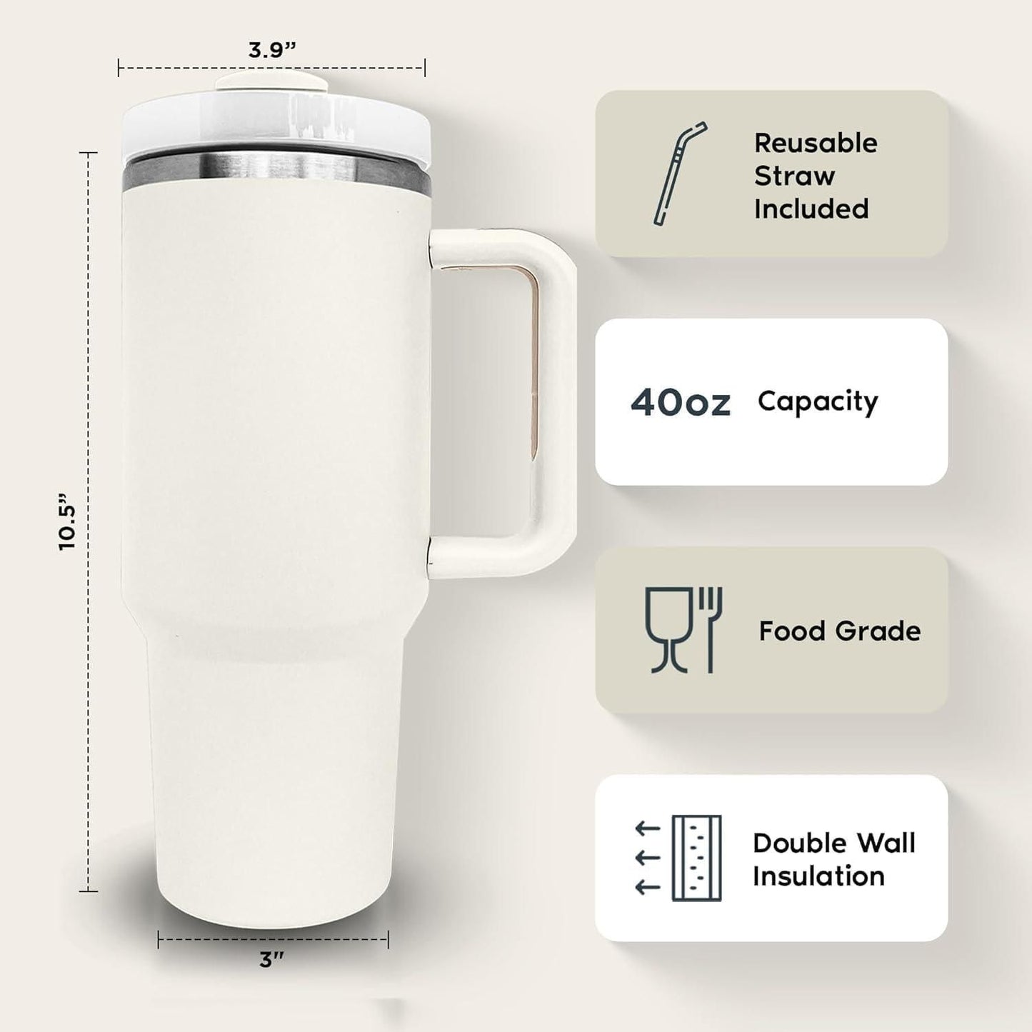 Tumbler : Insulated Stainless Steel Cup